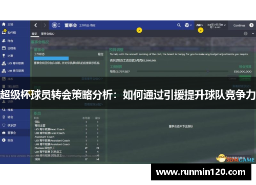 超级杯球员转会策略分析：如何通过引援提升球队竞争力